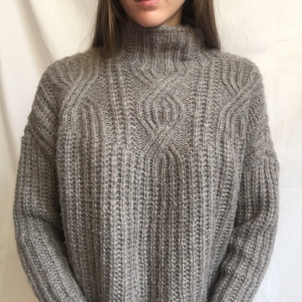 Aerie Mock Neck Knit Sweater